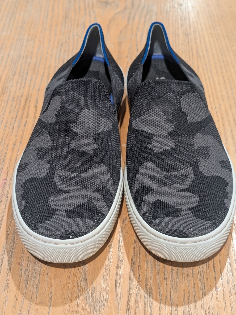 Rothy's Original Slip On Sneakers in Black Camo Women's 8.5